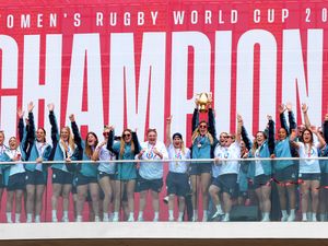 Supporting image for story: Rugby fans hail Red Roses as ‘cracking inspiration’ at rainy celebration