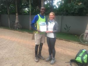 Kate and her guide, Leo. 