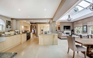 The wonderful open-plan kitchen is a stand-out feature of the property. Picture: Savills/Rightmove.