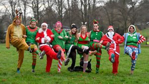 The Christmas Day park run at The Quarry, Shrewsbury, last year.