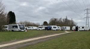 The travellers on land in Chase Terrace. Photo: Lichfield District Council