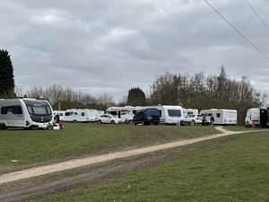 The travellers on land in Chase Terrace. Photo: Lichfield District Council