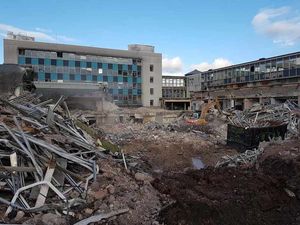 Supporting image for story: Flattened: Demolition of Wolverhampton's old indoor market revealed