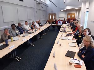 A joint meeting of the boards of SaTH and Shropcom met to sign off a group model. Picture: LDRS