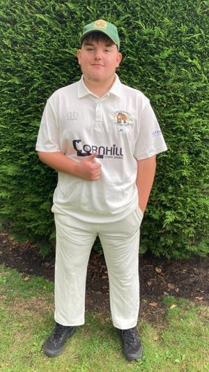 Joe Lea, of Calverhall and Sir John Talbot made sure the last 9 balls did not take his wicket forcing the draw