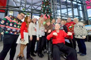 Doreen with John Dean and the staff and patients choir