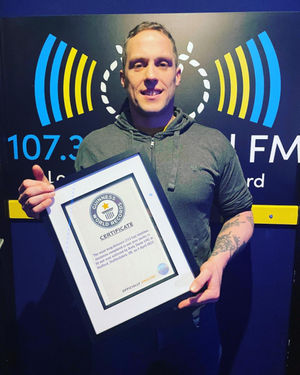 Andy Stone with his Guinness World Record