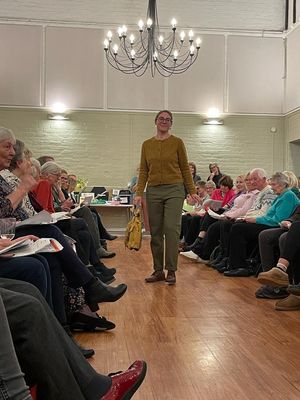 A model on the catwalk during the show