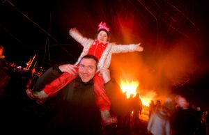 People of all ages enjoyed the annual bonfire and firework display