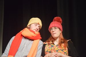 Kerry Rousell and Archie Watt rehearsing Two