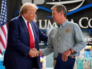 Supporting image for story: Trump and Georgia governor Brian Kemp make nice in Hurricane Helene response
