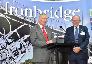 The Duke Of Gloucester with Barrie Williams, chairman of the Ironbridge Gorge Museum Trust  