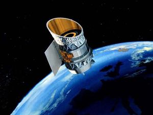 Supporting image for story: Two defunct satellites narrowly avoid colliding in space