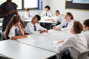 Children learning in a classroom