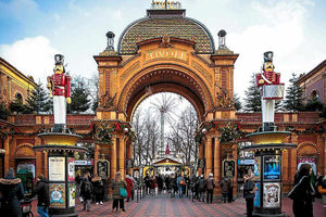 Tivoli Gardens amusement park in the centre of the city