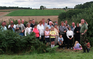 Part of the crowd which watched the take-off.