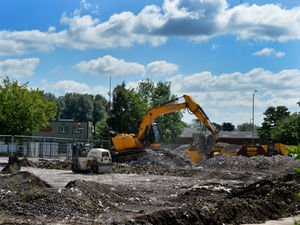 Supporting image for story: Work begins on rebuilding fire-ravaged storage firm in Stafford