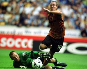 Michael Branch in action during the clash