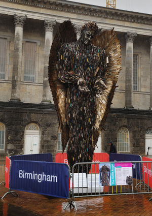 The Knife Angel has arrived in Birmingham