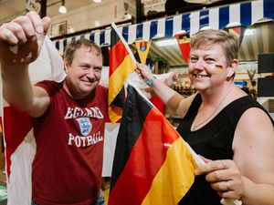 Supporting image for story: All fair in love and score as English husband and German wife set for Euros clash 
