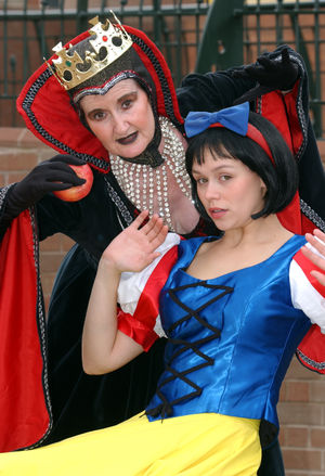 Katie Ray as Snow White with Denise Nolan as The Wicked Queen