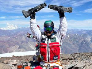 Hari Budha Magar has successfully reached the summit of Mount Aconcagua (Rami Rasamny/Life Happens Outdoors/PA)