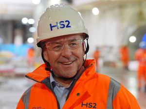 HS2 chief executive officer Mark Wild visits the Old Oak Common station box site