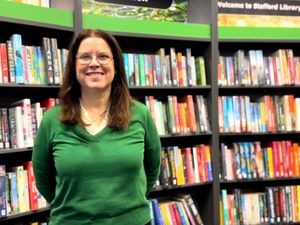 Councillor Victoria Wilson At Stafford Library. Image courtesy of Staffordshire County Council