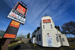 The old Woodbine pub in Bushbury, where a car wash has been recommended for approval by council officers
