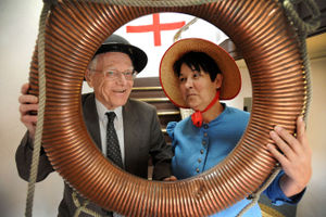 Tom Larkin and Black Country Memories Club Secretary Megan Fitzgerald-Plummer in 2014