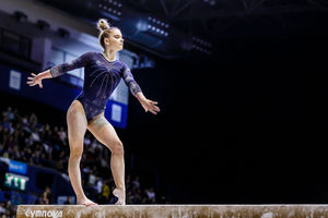 Alice Kinsella at the 2018 Gymnastics World Cup, held at Arena Birmingham. Pic: Chris Bowley