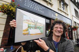 Supporting image for story: Postman's paintings on display at Shropshire cafe