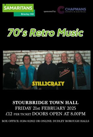 STILL2CRAZY will entertain at Stourbridge Town Hall