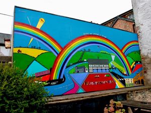 Supporting image for story: Artist creates huge mural thanking NHS heroes and depicting lockdown life