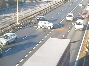 Supporting image for story: Long M6 delays after four-vehicle crash in rush hour