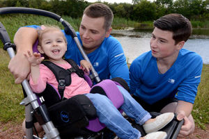 Brothers Will and Shane Bryan with Aimee Heath