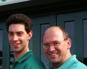 Daryl with former owner Johnny Brydon in the 1990s.