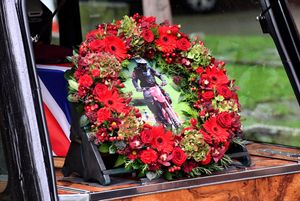 The military funeral of Northern Ireland veteran Luke Smith, at St Michael's and All Angels Church, Penkridge.