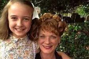 Francesca with actress Samantha Bond