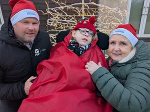 Young Rose joined by her family for the festive celebrations.