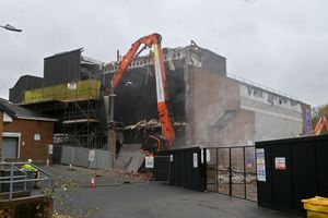 Demolition work taking place in Oakengates at Telford Theatre