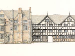 Supporting image for story: One of Shrewsbury's most famous buildings captured in fine detail by artist
