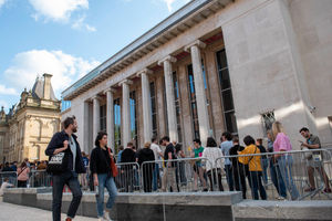 Blur Fans queueing ahead of the band's sell-out show at the newly reopened The Halls Wolverhampton, which has enjoyed rave reviews