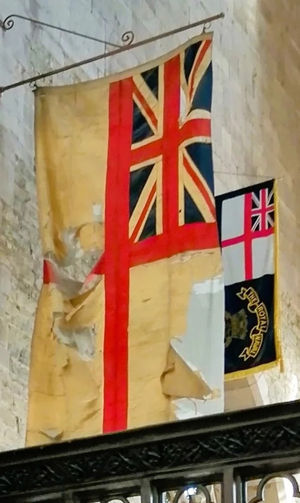 Funds are being raised to conserve the White Ensign of HMS Ludlow. Photo: Stuart Anderson MP 