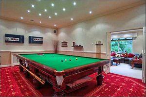 The snooker room is a key feature in the house