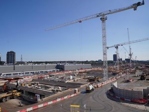 A view of the HS2 site at Old Oak Common station in west London