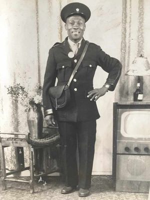 Tickets please – Lester working as a bus conductor