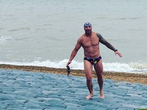 Supporting image for story: Thousands show support for missing firefighter Iain Hughes after English Channel charity swim