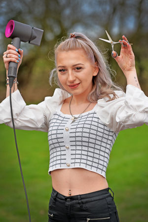 Ruby Ankers, 21, from Whixall, is a self employed hair stylist. She has applied and been selected out of thousands of applicants as a finalist for the national Hair and Beauty Awards 2021 for Hair Stylist of the Year