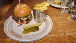 black and blue burger
